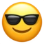 Smiling Face with Sunglasses emoji, Apple design