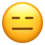 Expressionless Face emoji on iPhone