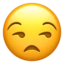 Unamused Face emoji on iPhone