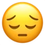 Pensive Face emoji on iPhone
