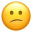 Confused Face emoji on iPhone