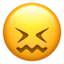 Confounded Face emoji, Apple design