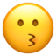 Kissing Face emoji, Apple design