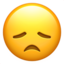 Disappointed Face emoji, Apple design