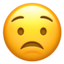 Worried Face emoji, Apple design