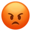 Enraged Face emoji on iPhone