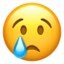 Crying Face on Apple