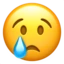 Crying Face emoji on iPhone