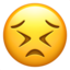 Persevering Face emoji, Apple design