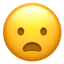 Frowning Face with Open Mouth emoji on iPhone