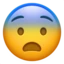 Fearful Face emoji on iPhone