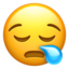 Sleepy Face emoji, Apple design