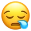 Sleepy Face emoji on iPhone