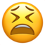 Tired Face emoji, Apple design