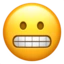 Grimacing Face emoji, Apple design
