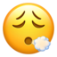 Download Face Exhaling emoji, Apple style