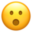 Face with Open Mouth emoji, Apple design