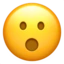 Face with Open Mouth emoji on iPhone