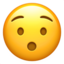 Hushed Face emoji, Apple design