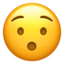Hushed Face emoji on iPhone