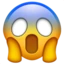 Face Screaming in Fear emoji on iPhone