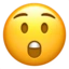 Astonished Face emoji on iPhone