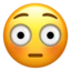Flushed Face emoji, Apple design
