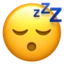 Sleeping Face emoji on iPhone