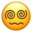 Face With Spiral Eyes emoji, Apple design
