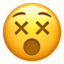 Face with Crossed-out Eyes emoji, Apple design