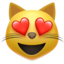 Smiling Cat with Heart-eyes emoji, Apple design