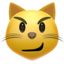 Cat with Wry Smile emoji, Apple design