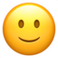 Slightly Smiling Face emoji, Apple design