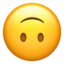 Upside-down Face emoji on iPhone