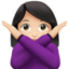 Woman Gesturing No, Light skin tone