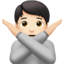 Person Gesturing No, Light skin tone