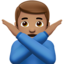 Man Gesturing No, Medium skin tone