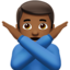 Man Gesturing No, Medium-dark skin tone