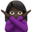 Woman Gesturing No, Dark skin tone