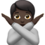 Person Gesturing No, Dark skin tone