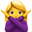 Download Woman Gesturing No emoji, Apple style