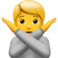 Person Gesturing No emoji, Apple design