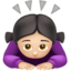 Woman Bowing, Light skin tone