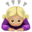 Woman Bowing, Medium-light skin tone