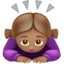 Woman Bowing, Medium skin tone