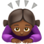 Woman Bowing, Medium-dark skin tone