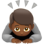 Person Bowing, Medium-dark skin tone