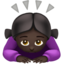 Woman Bowing, Dark skin tone