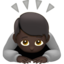 Person Bowing, Dark skin tone
