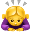 Download Woman Bowing emoji, Apple style